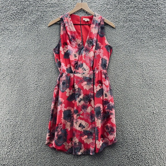 Rebecca Taylor Dresses & Skirts - Rebecca Taylor Dress Pink Floral Silk Sleeveless Cut Out Above Knee